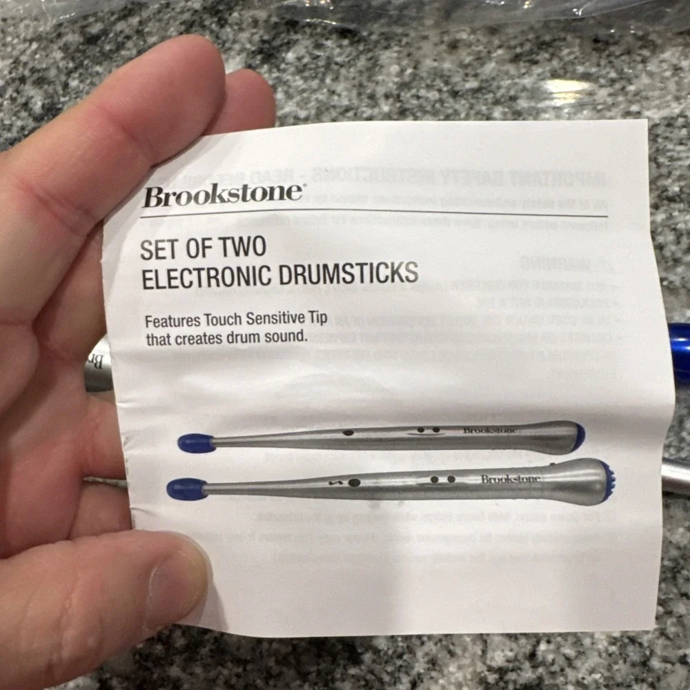 Brookstone Set Of‎ Two Electronic Drumsticks (For Adults) Band Music